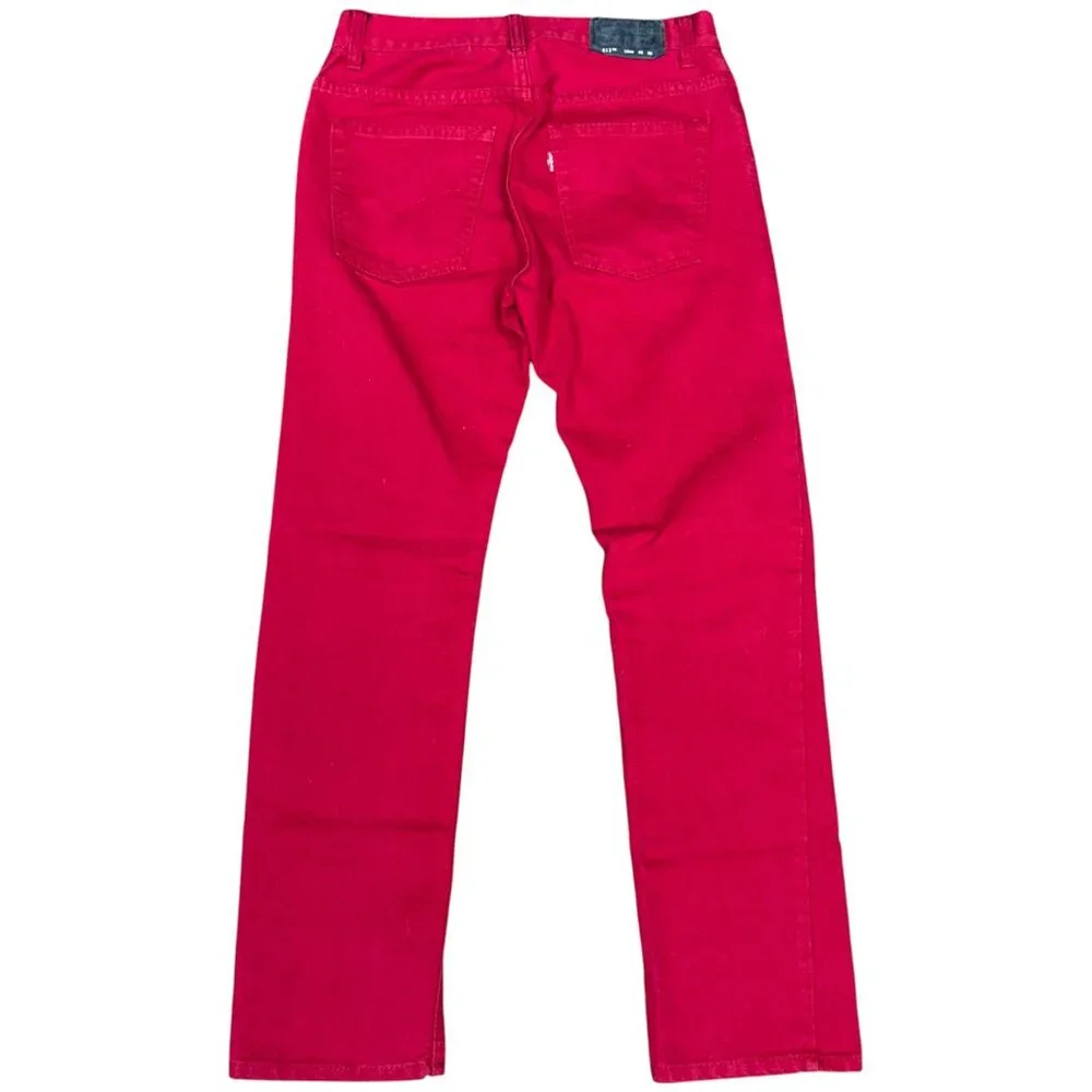 LEVI'S® 511™ Men's Slim Fit‎ Straight Leg Jeans Red Black Patch | W28 x L28
